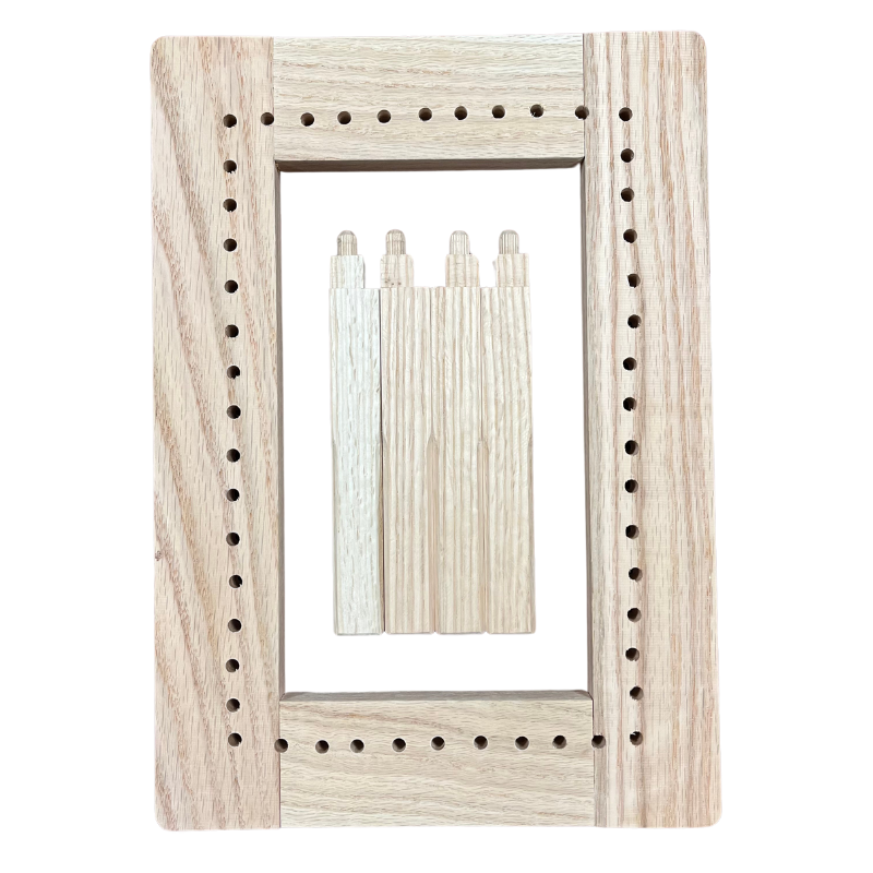 Oak Hand Caning Foot Stool PreDrilled for Strand Cane