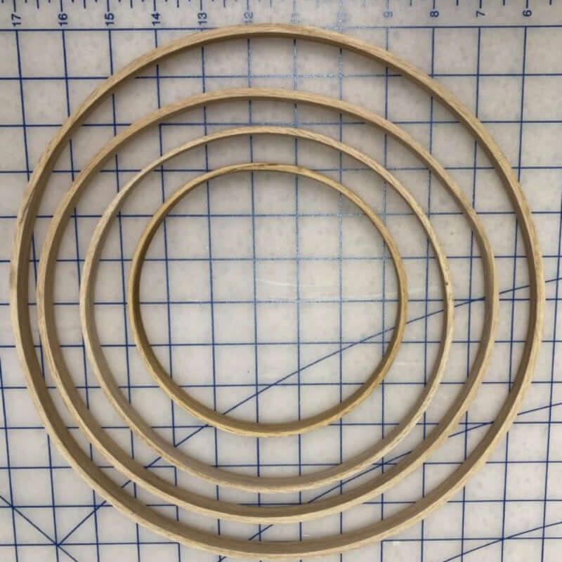 Solid Oak Basket Hoops for Weaving HH Perkins