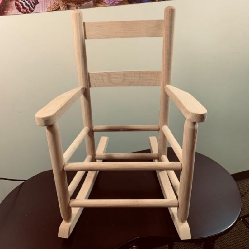 Unfinished wood rocking online chair child